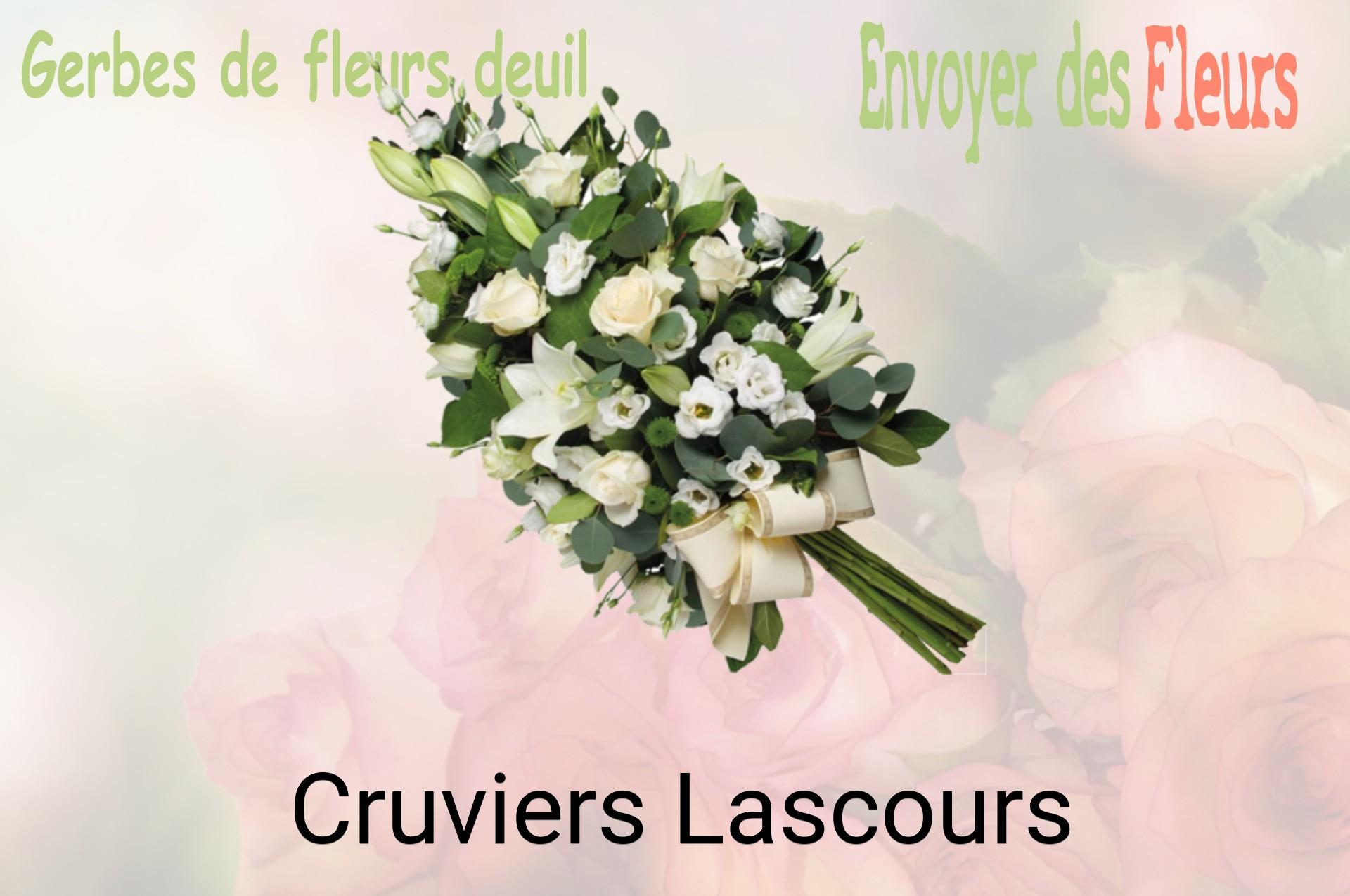 Gerbe de fleurs de deuil livrée à Cruviers-Lascours